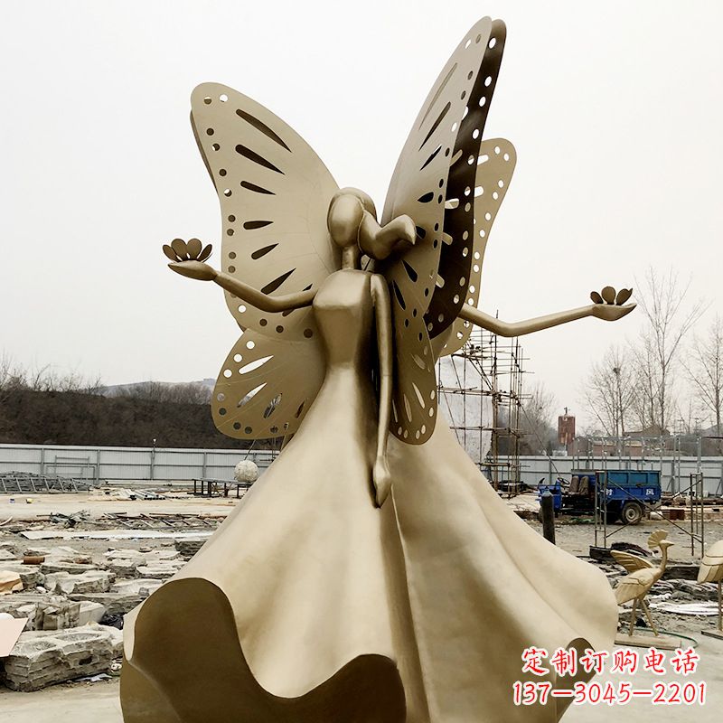 嘉兴不锈钢蝴蝶少女艺术与美的完美结合
