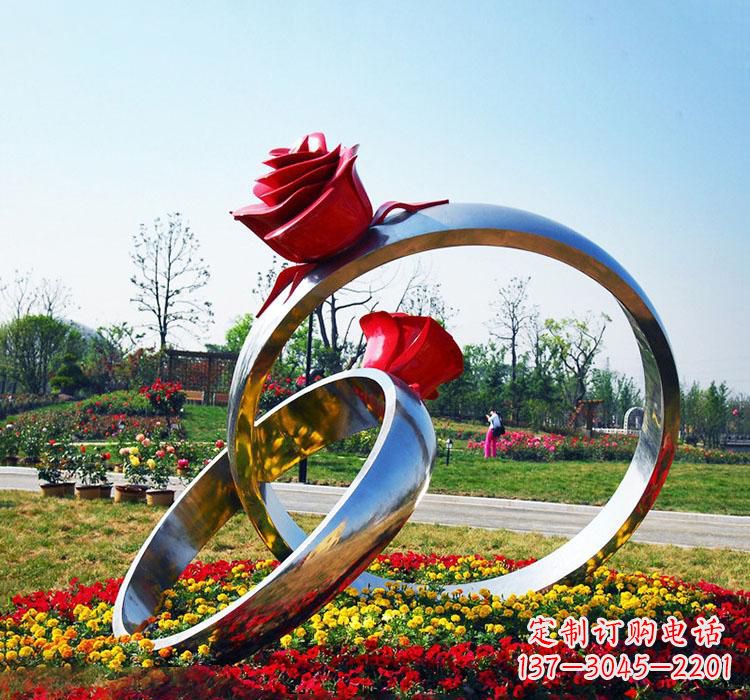 嘉兴精美不锈钢戒指雕塑