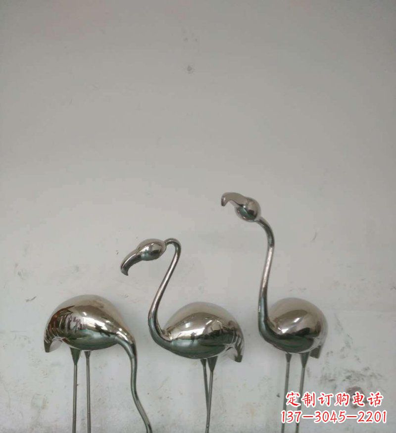 嘉兴不锈钢火烈鸟雕塑把自然之美带入公园