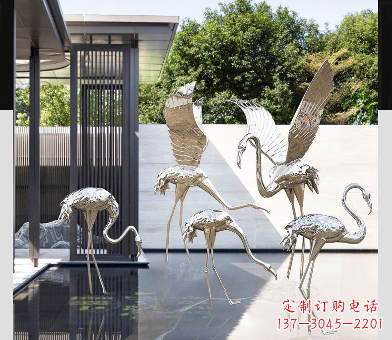 嘉兴不锈钢火烈鸟雕塑雕刻艺术的精粹