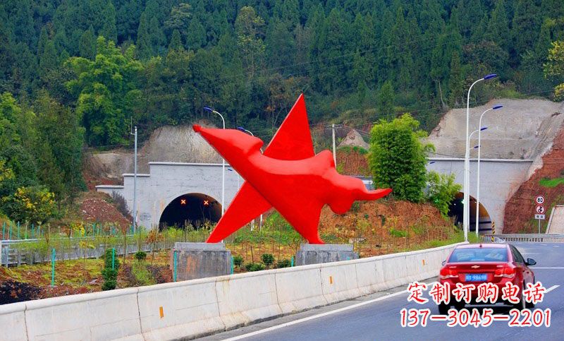 嘉兴不锈钢五角星雕塑标志着和平与希望