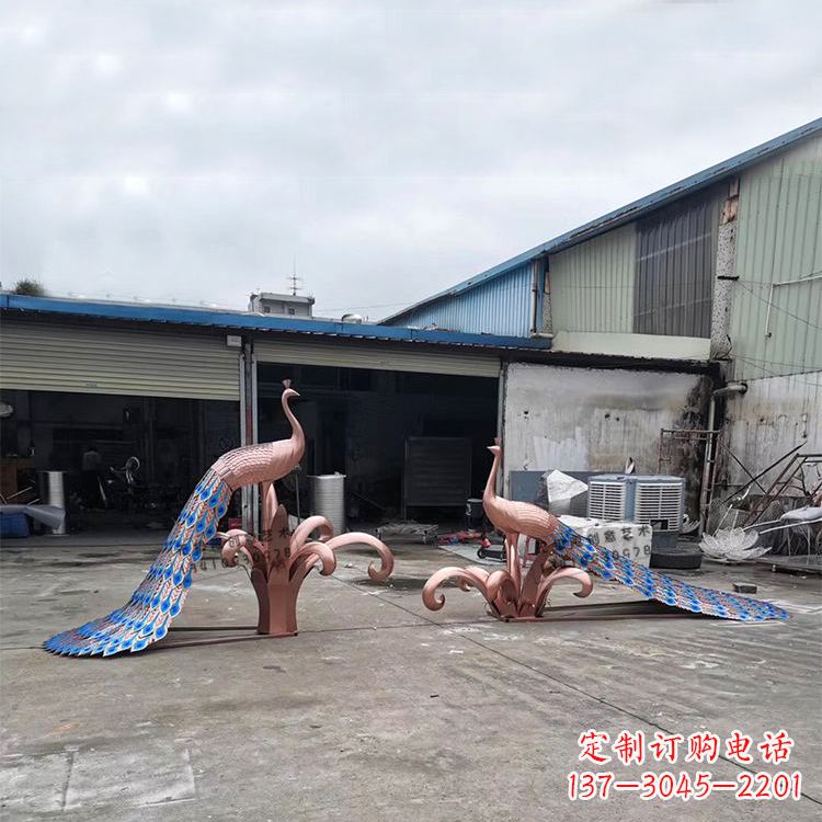 嘉兴不锈钢孔雀彩色雕塑