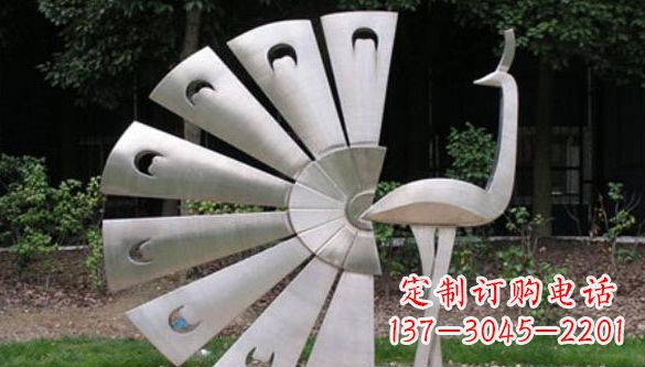嘉兴不锈钢孔雀雕塑—景观中的瑰宝