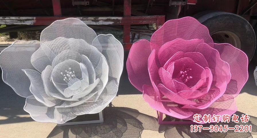 嘉兴不锈钢荷花雕塑,给公园带来优雅美景
