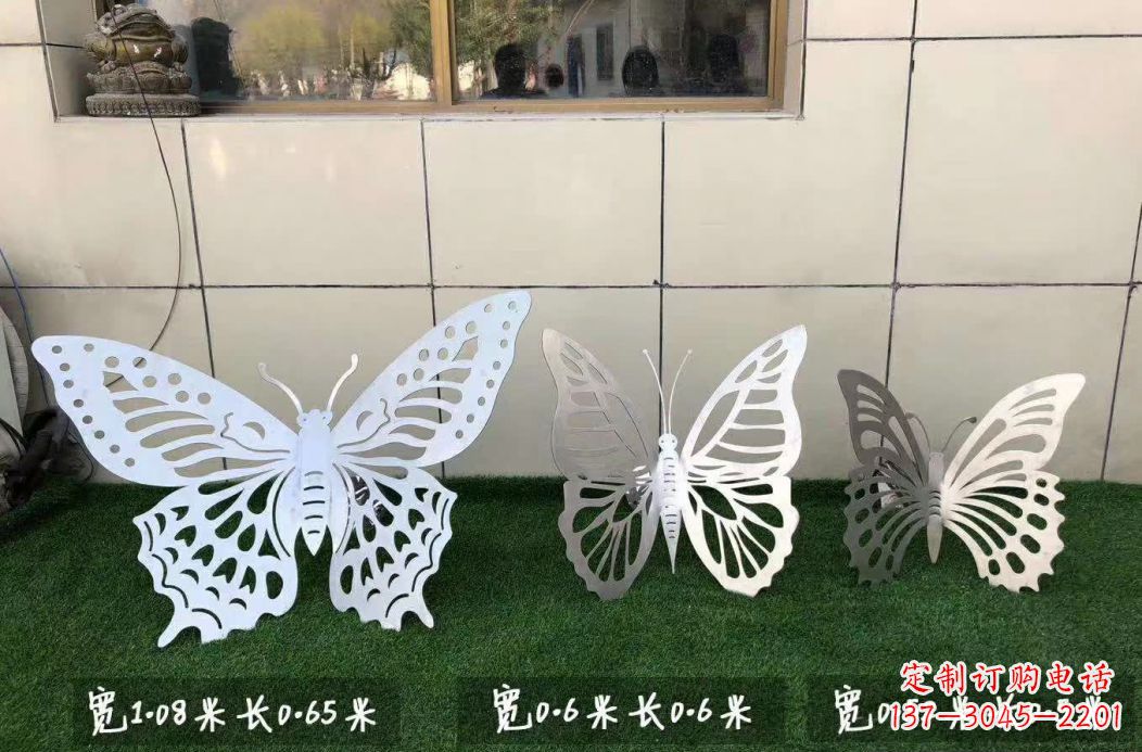 嘉兴不锈钢镂空蝴蝶公园雕塑——精美绝伦