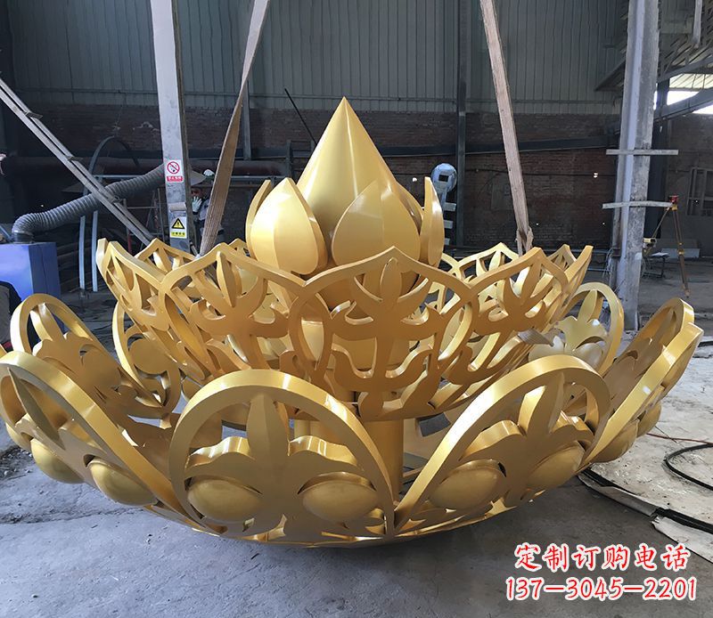 嘉兴不锈钢莲花雕塑精美绝伦
