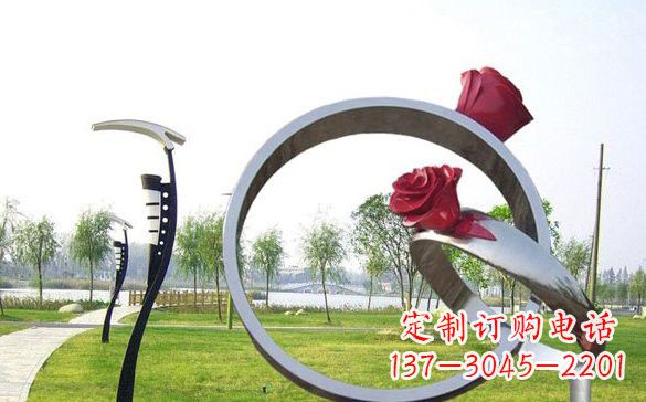 嘉兴不锈钢玫瑰花戒指精致雕塑之美