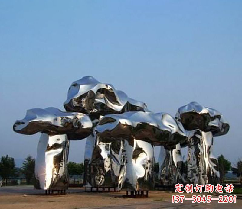 嘉兴不锈钢蘑菇广场雕塑