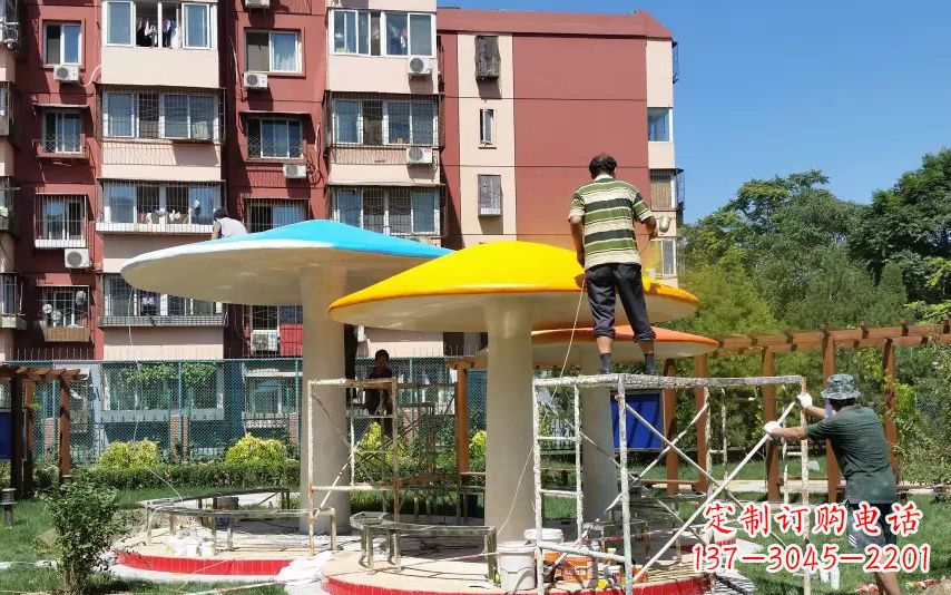 嘉兴不锈钢蘑菇凉亭雕塑