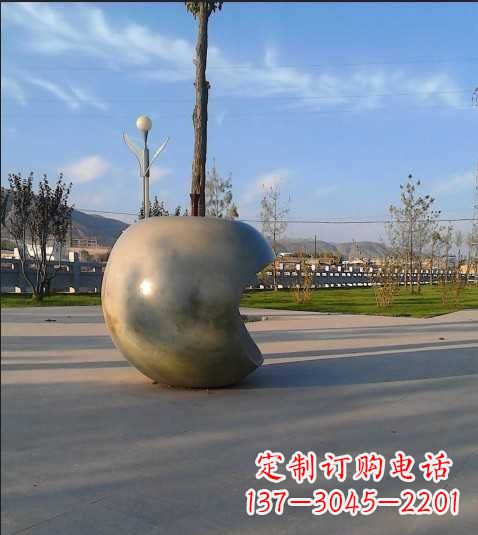 嘉兴不锈钢苹果雕塑艺术与现实的完美结合