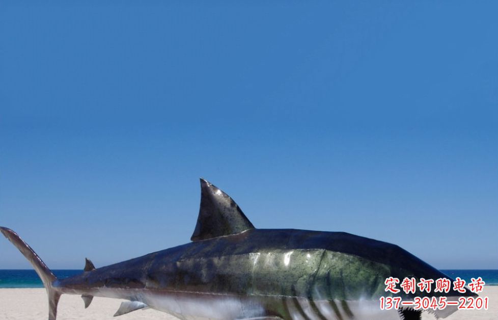 嘉兴海洋生物之美——不锈钢鲨鱼雕塑