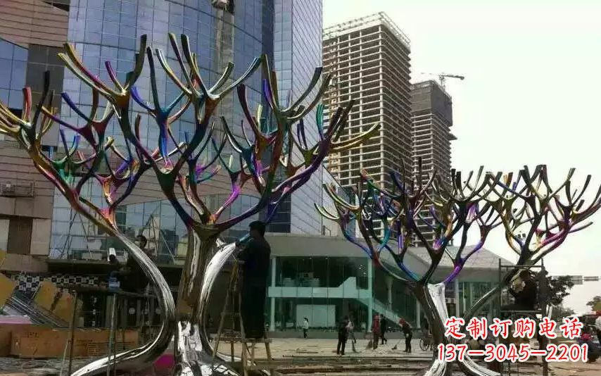 嘉兴不锈钢树枝景观雕塑