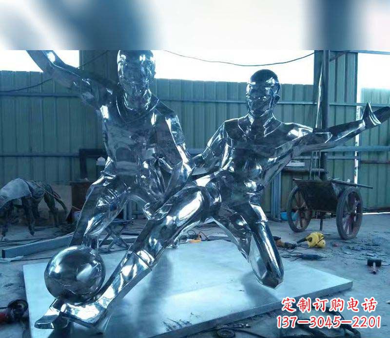 嘉兴不锈钢足球雕塑精美的足球景观