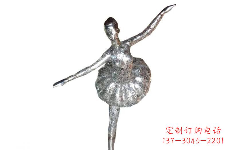嘉兴不锈钢跳芭蕾的女孩雕塑