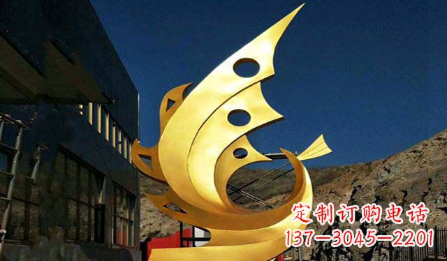 嘉兴不锈钢铁艺凤凰摆件雕塑