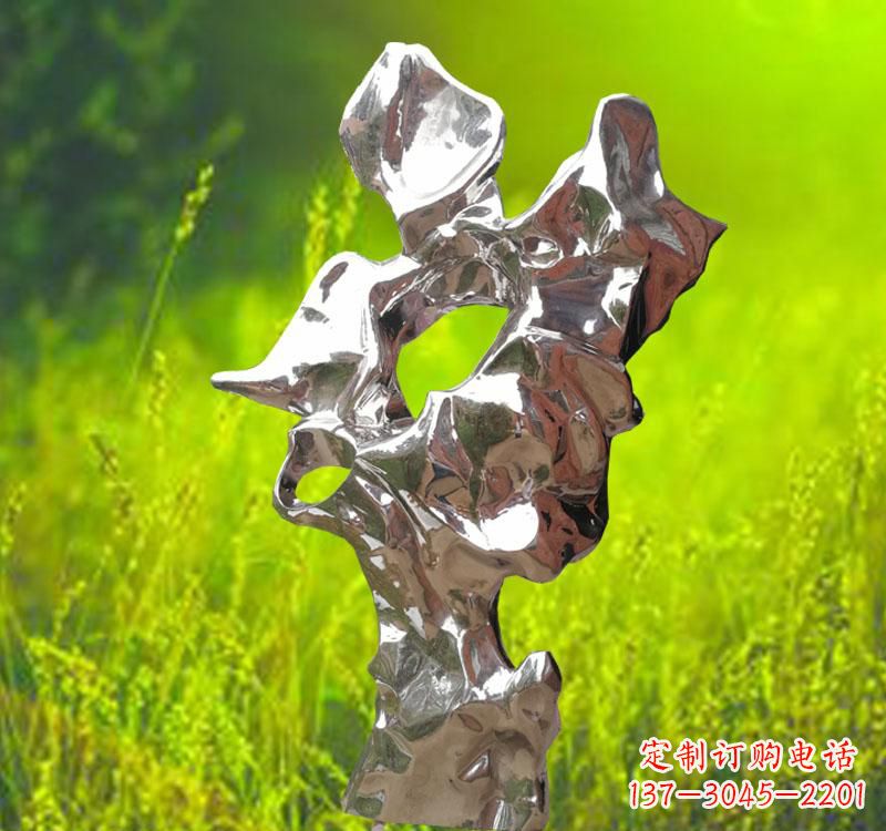嘉兴太湖石雕塑精致的不锈钢艺术