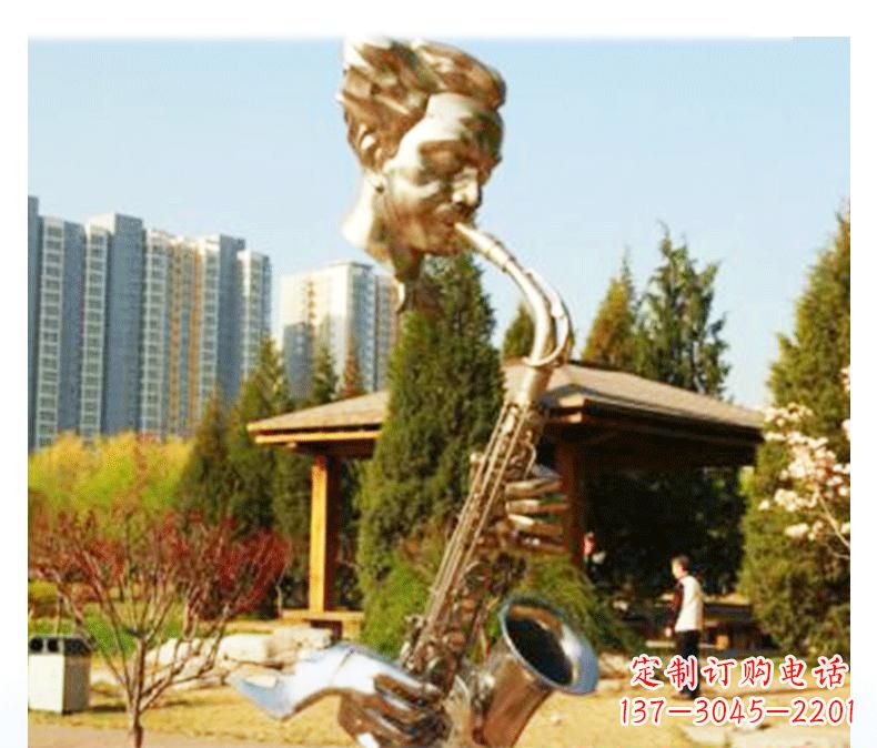 嘉兴不锈钢萨克斯雕塑精美而又抒情