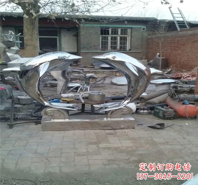 嘉兴不锈钢海豚雕塑——精美之选