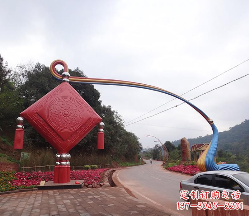 嘉兴不锈钢拱门雕塑精致的现代艺术