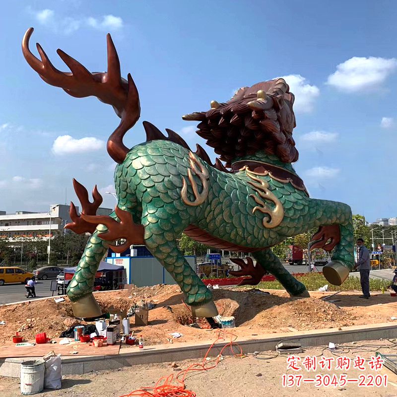 嘉兴麒麟雕塑——美丽传说的象征