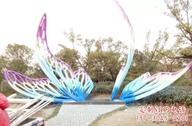 嘉兴彩色不锈钢蝴蝶雕塑