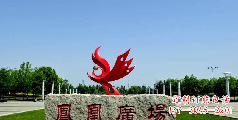 嘉兴不锈钢凤凰雕塑奔放优雅的艺术之作