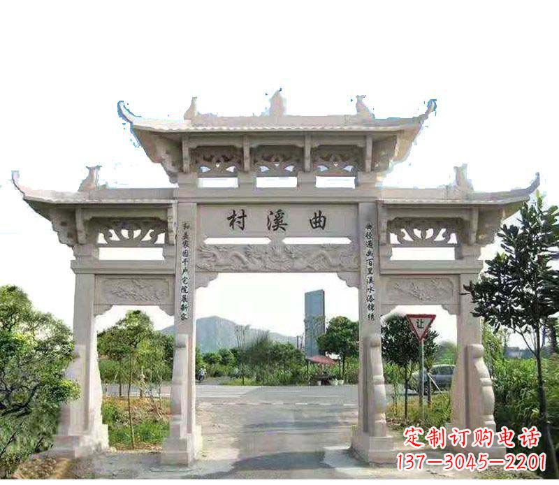 嘉兴精美牌坊雕塑——村庄的艺术瑰宝