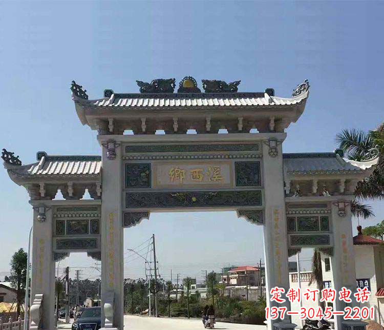 嘉兴石牌坊雕塑——缅怀深厚的历史情谊