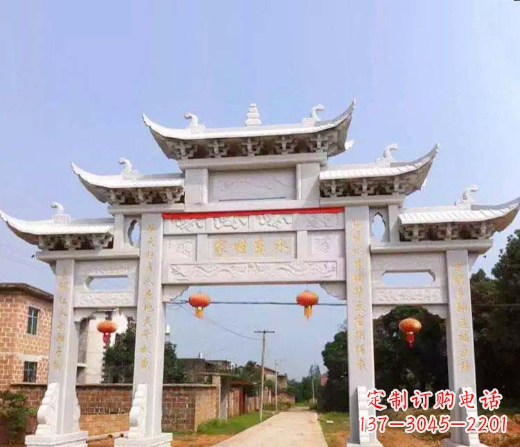 嘉兴传承村庄牌坊石雕文化