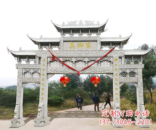 嘉兴牌坊雕塑珍贵的传统文化