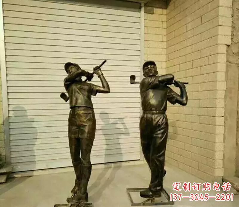 嘉兴高尔夫雕塑精致的艺术细节