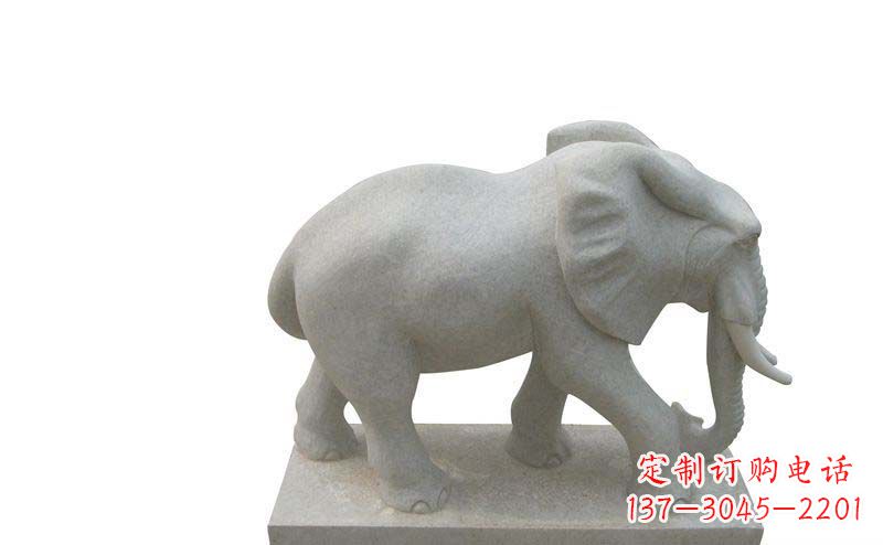 嘉兴大象雕塑大理石大象公园的精美艺术