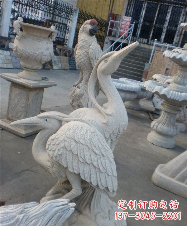 嘉兴中领雕塑仙鹤石雕