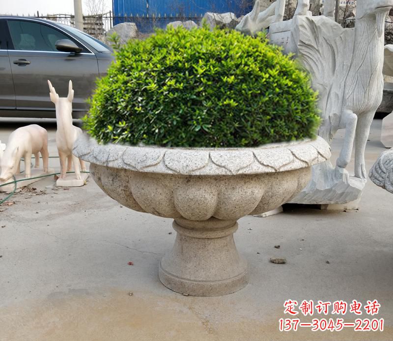 嘉兴大理石花盆雕塑 (2)