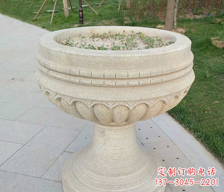 嘉兴大理石花盆石雕