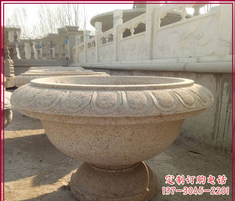 嘉兴大理石花盆雕塑