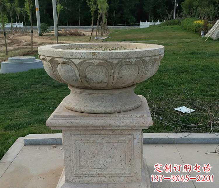 嘉兴大理石花盆石雕