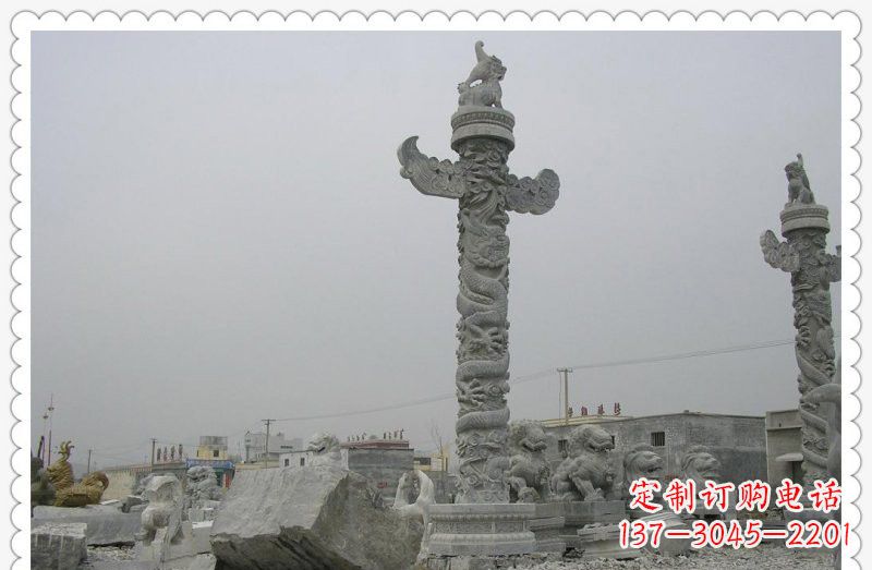 嘉兴精致雕刻,大理石华表雕塑