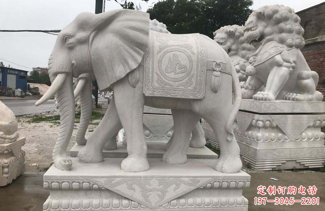 嘉兴大理石大象雕塑