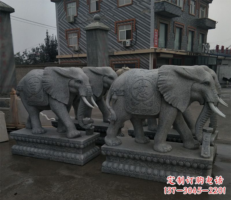 嘉兴唯美雕刻大象雕塑