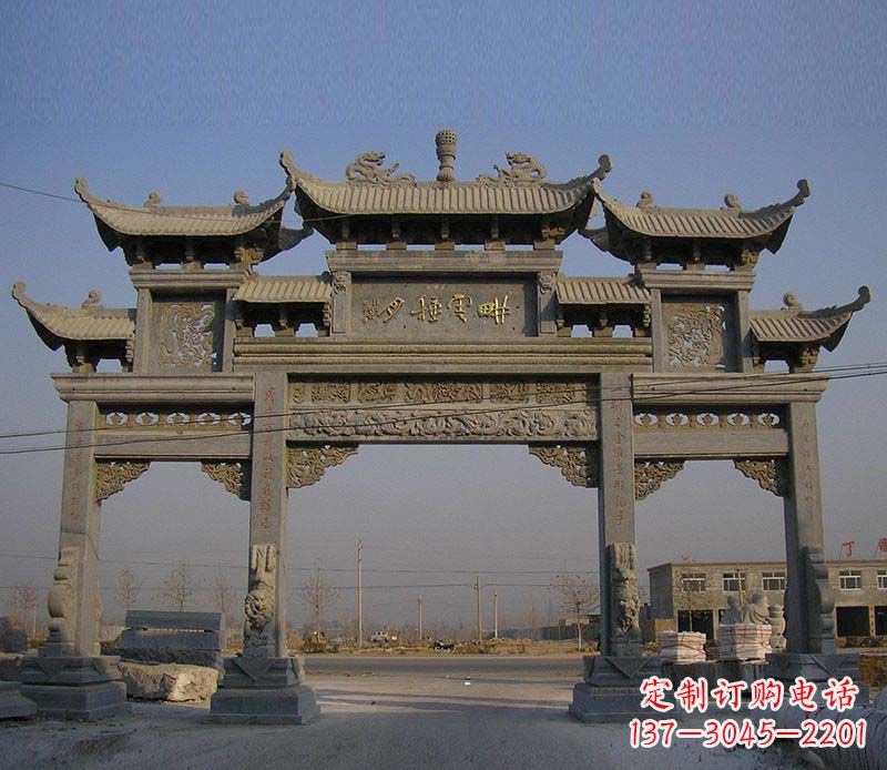 嘉兴大理石牌楼雕塑定制