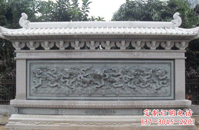 嘉兴大理石九龙壁雕塑