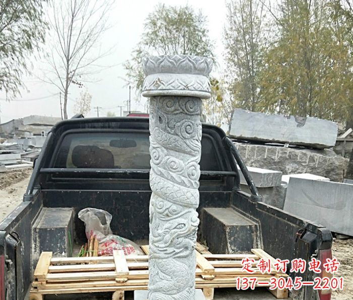 嘉兴大理石龙柱雕塑