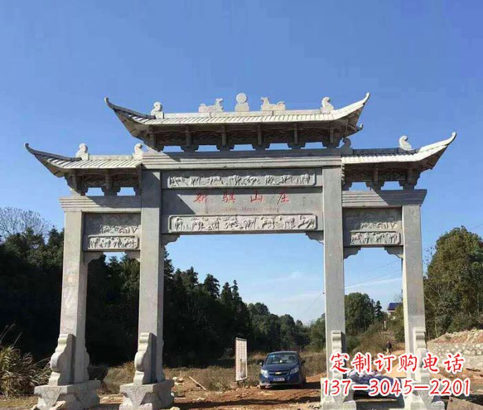 嘉兴精美石雕牌坊雕塑