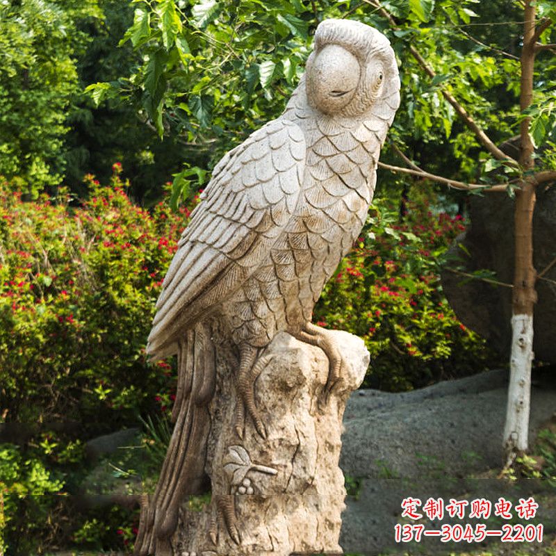 嘉兴大理石鹦鹉雕塑,完美点缀生活空间