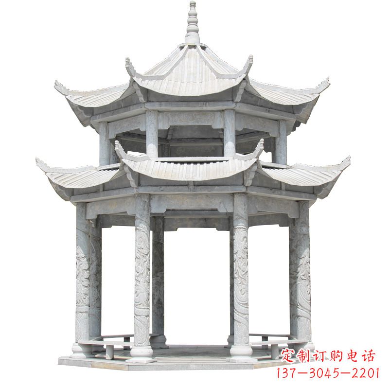 嘉兴大理石古建凉亭雕塑