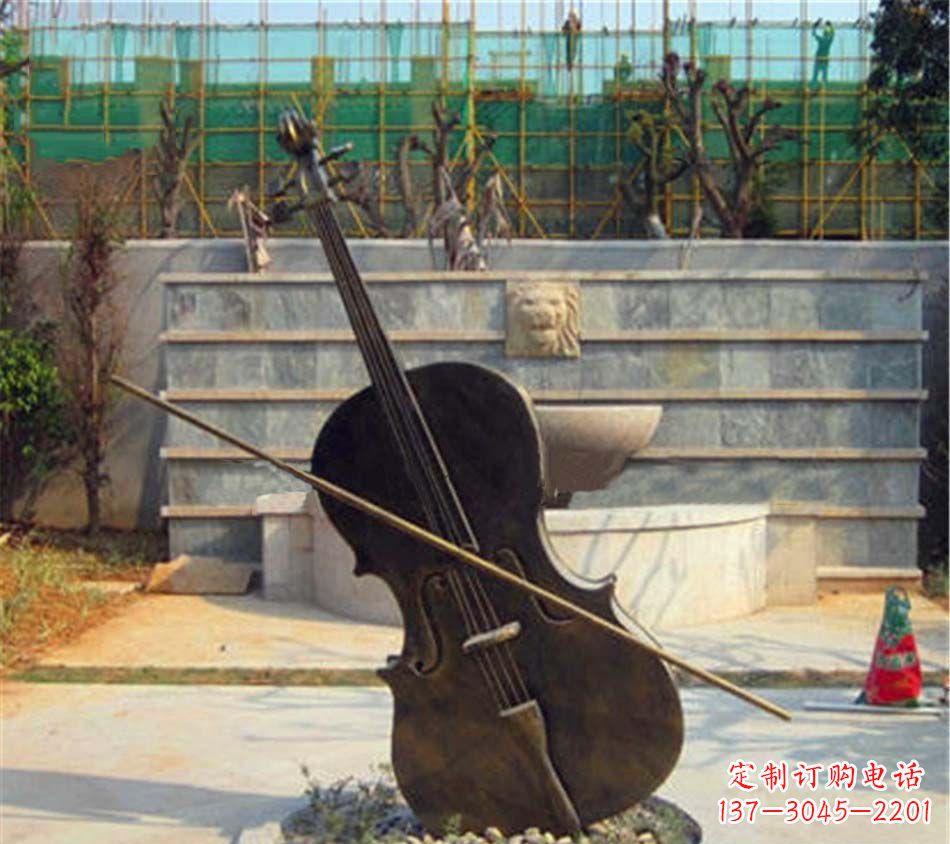 嘉兴精美大提琴铜雕