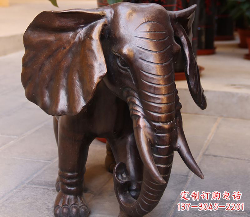 嘉兴大象铜雕塑