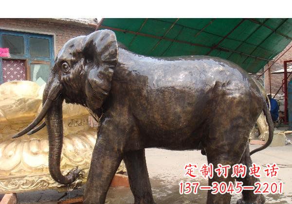 嘉兴精美大象铜雕塑