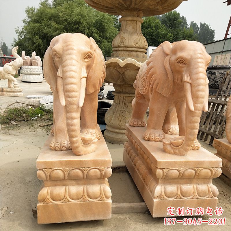 嘉兴大象石雕艺术品
